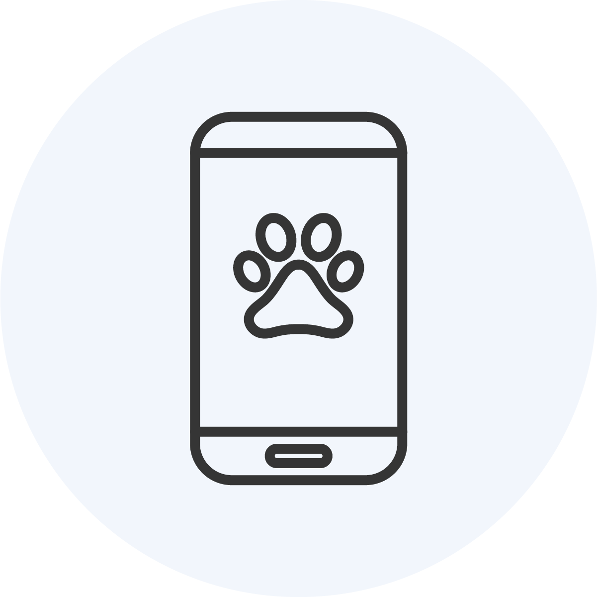 Icono celular veterinario en linea